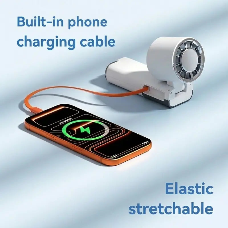 7-in-1 Portable Cooling Fan with Emergency Phone Charger Power Bank