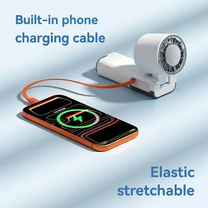 7-in-1 Portable Cooling Fan with Emergency Phone Charger Power Bank