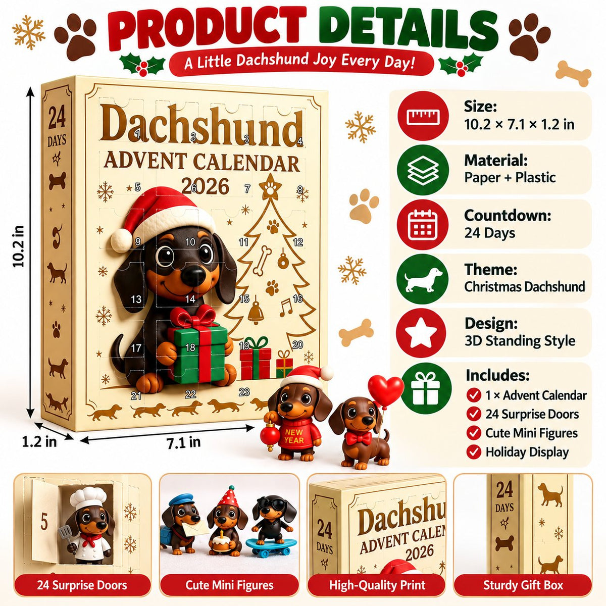🐶🎄 Dachshund Advent Calendar