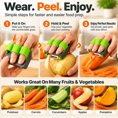 🥕Palm Vegetable Peeler – Finger Grip Kitchen Tool for Faster & Easier Food Prep