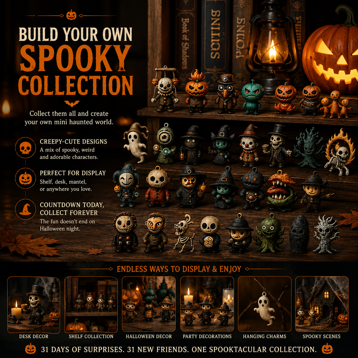 👻 31 Nights of Fright – Halloween Surprise Countdown Box