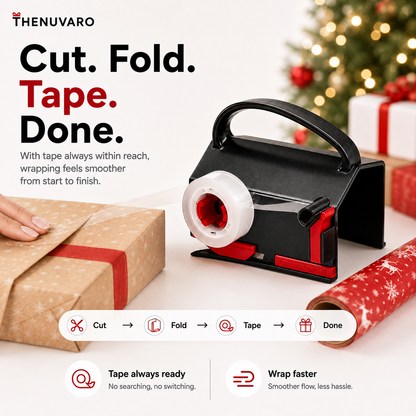 🎁2-in-1 Wrapping Cutter & Tape Dispenser