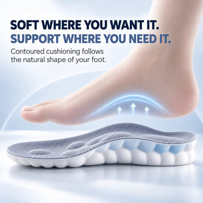 ☁️ 2pairs  4D Cloud Comfort Insoles – Soft Cushioning & All-Day Support