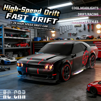 🔥 50% OFF 4WD RC Drift Car For Kids – 2.4GHz Remote Control Racing Car With LED Lights