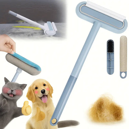🐕🧹Upgraded Reusable Pet Hair Remover Brush – Extra-Long Handle Lint Cleaner for Dog & Cat Hair