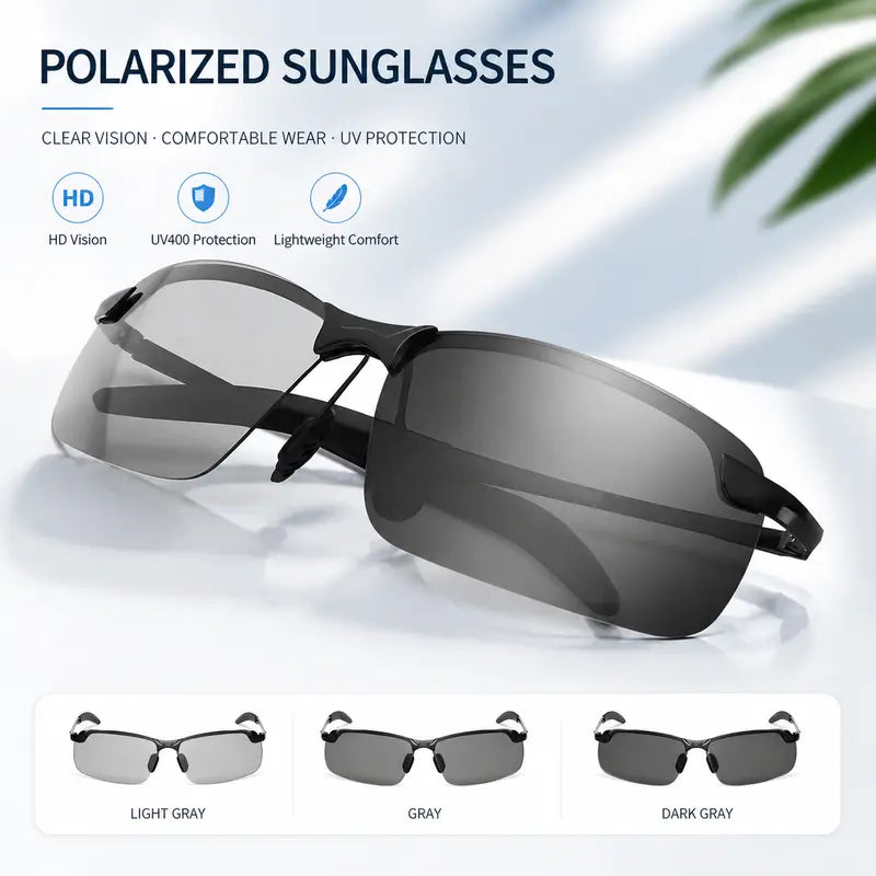 🕶️🌓Unisex Fashion Polarized Sunglasses, UV400 Anti Blue Light Sun Glasses for Photography Hiking Beach Outdoor