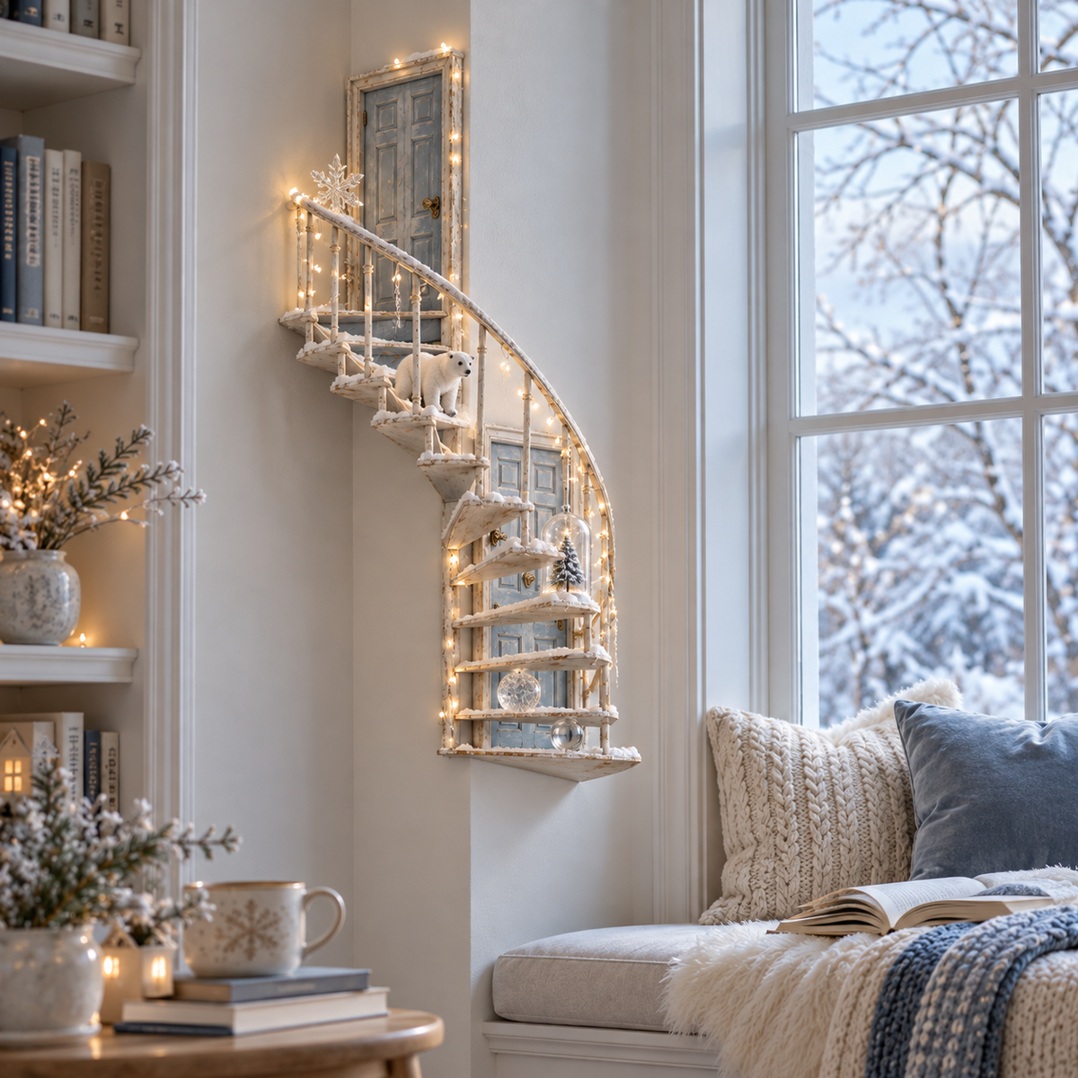 ✨ Lighted Fairy Stairway™ | Winter Wall Decor