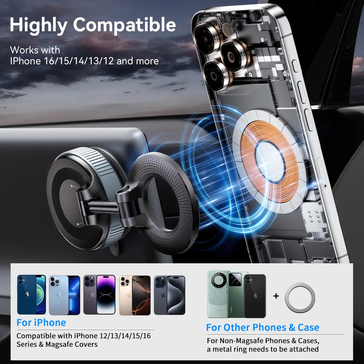 Upgraded Magnetic Cell Phone Car Mount