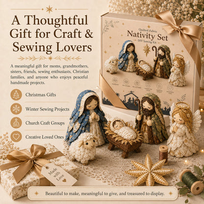 🔥LAST DAY 50% OFF -✨ DIY Patchwork Nativity Scene Sewing Kit (Beginner-Friendly)