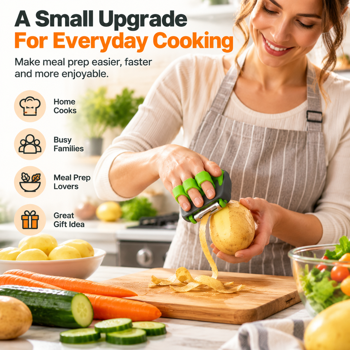 🥕Palm Vegetable Peeler – Finger Grip Kitchen Tool for Faster & Easier Food Prep