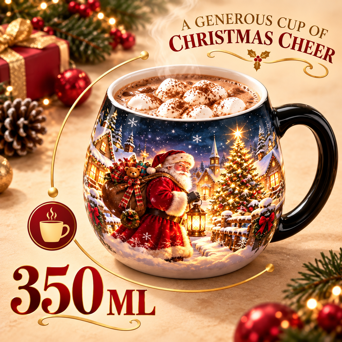 💫Christmas Magic Color-Changing Mug – Heat Reveal Holiday Gift🎁