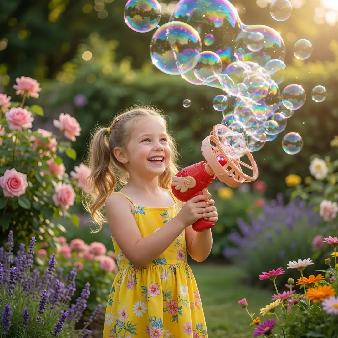 🫧 Angel Bubble Blaster – Bubbles Inside Bubbles Magic Bubble Gun for Kids Outdoor Fun, Party & Family Entertainment