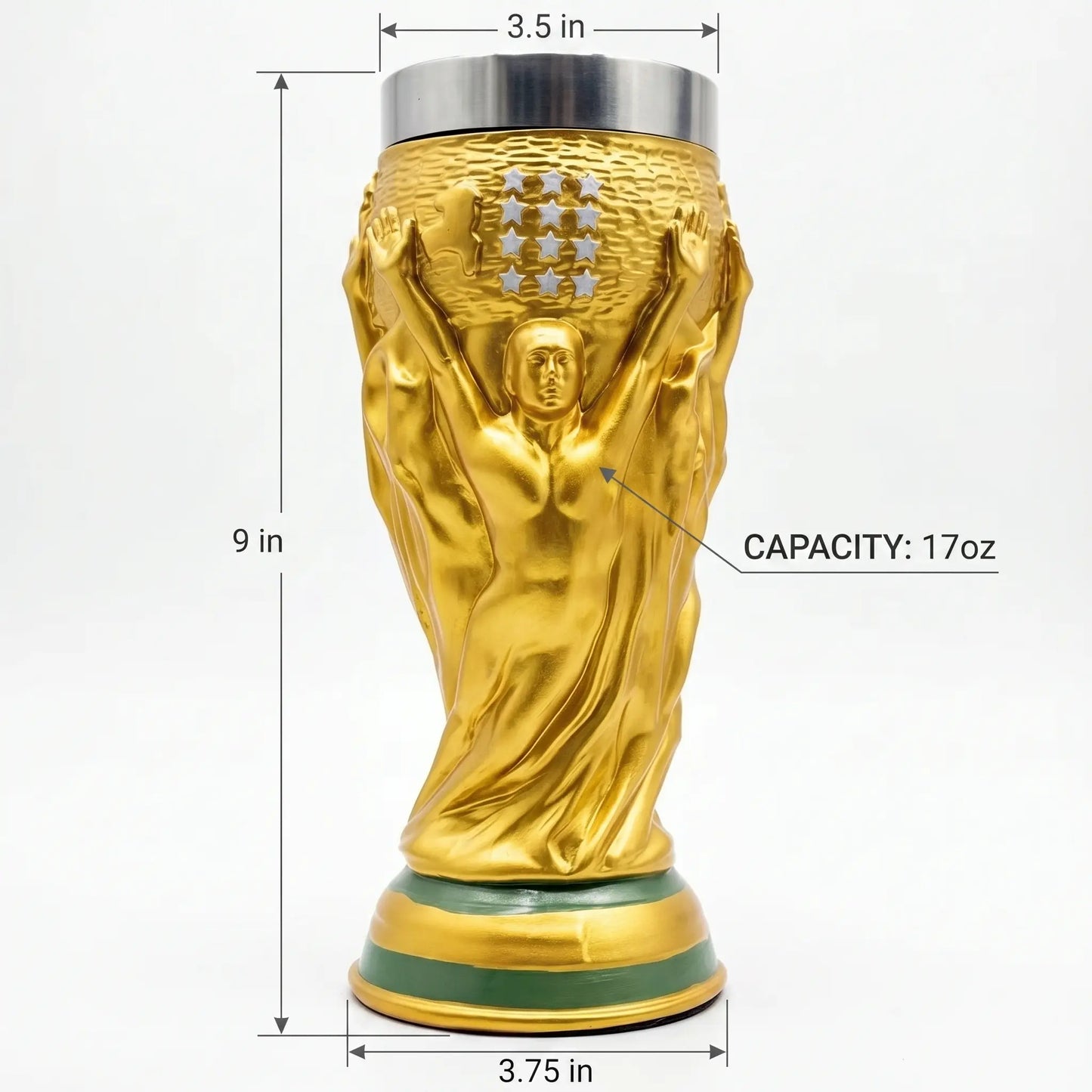 Creative Gold Trophy Beer Mug – Home, Office & Party Drinking Cup – Fun Birthday & Holiday Gift for Adults