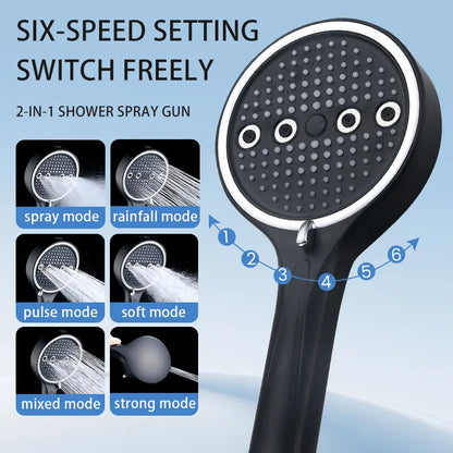 Powerful 6-Mode Handheld Shower