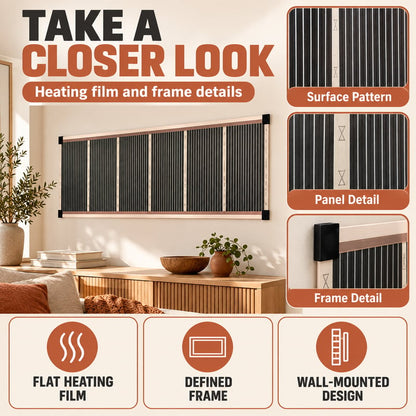 🔥3-Second Rapid Heating Honeycomb Graphene Far-Infrared Ceramic Wall Heater – Low Noise & Energy Efficient Indoor Wall Mount Heater