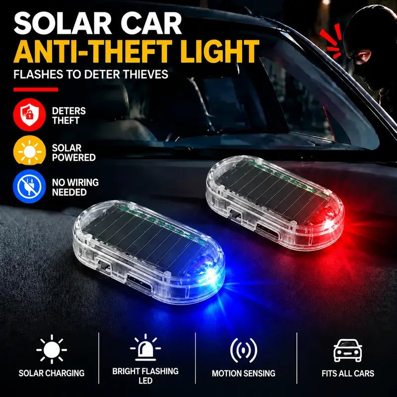 Solar Powered Fake Car Alarm Light