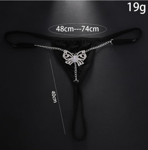 Women's Sexy Rhinestone Mesh Thong