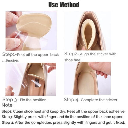 🔥3 PCS Anti-slip Heel Liners Soft Cushion Heel Protector Pads for Women Men Shoes