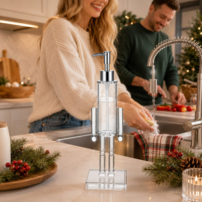 🎄 Nutcracker Soap Dispenser — Festive Holiday Bathroom Decor