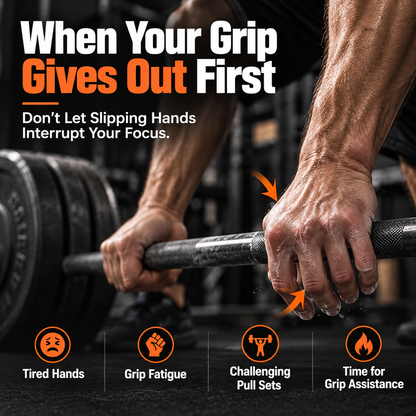 Self-Curling Lifting Straps — Padded Wrist Loops, 1 Pair