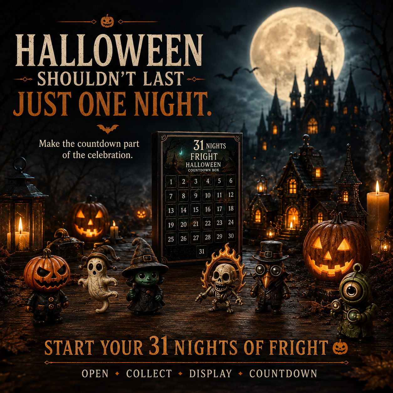 👻 31 Nights of Fright – Halloween Surprise Countdown Box