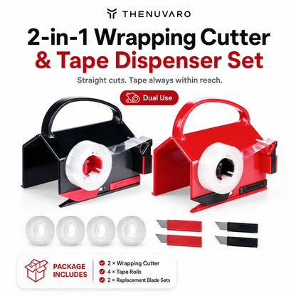 🎁2-in-1 Wrapping Cutter & Tape Dispenser