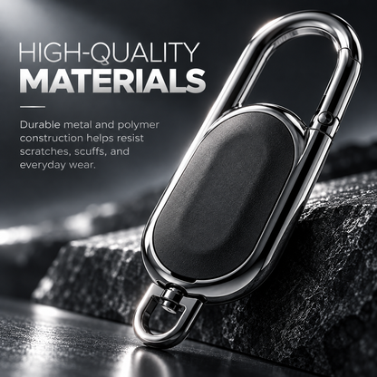 ✨ GPS Key Finder for Apple Find My – Stainless Steel Carabiner Keychain, Waterproof & 4-Month Battery, Global Locator Tracker