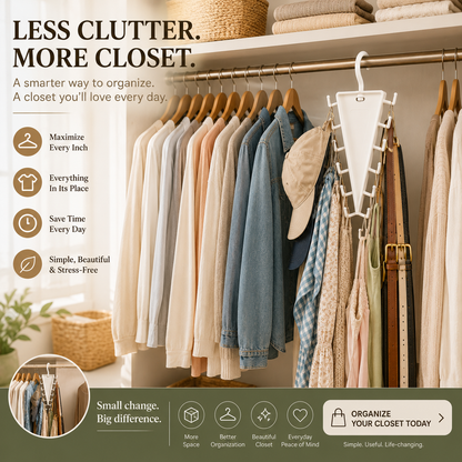 👚 12-Hook Rotating Closet Organizer – Save Space & Keep Accessories Organized