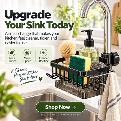 ✨ Faucet Sink Organizer Rack – Keep Your Kitchen Sink Clean & Clutter-Free