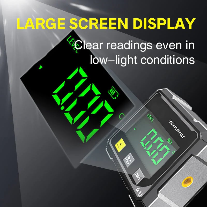 ⚙️ German Quality 4-Side Magnetic Digital Angle Gauge with Laser | Precision You Can Trust