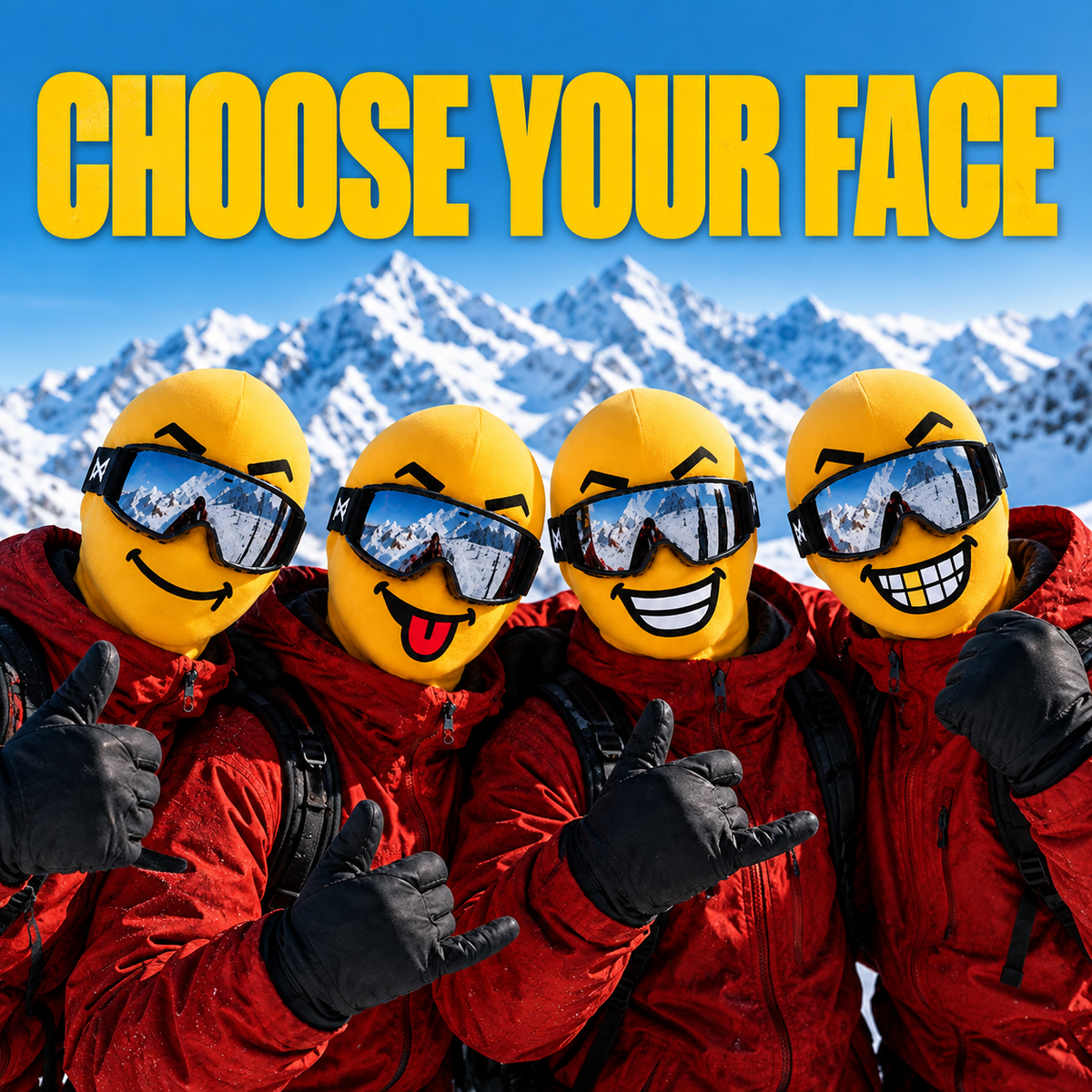 Funny Block Head Ski Mask – Full Face Winter Balaclava