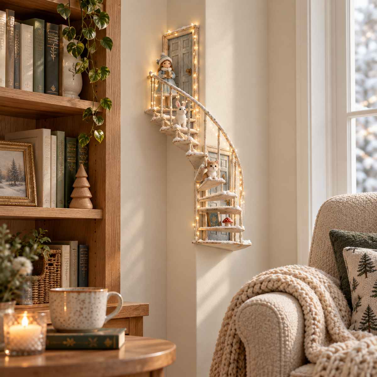 ✨ Lighted Fairy Stairway™ | Winter Wall Decor