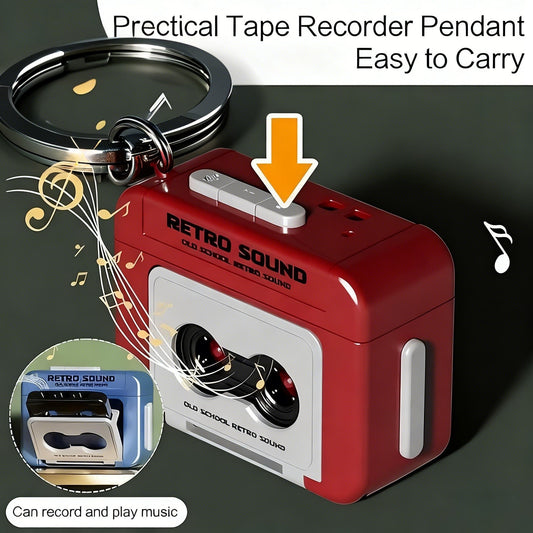 🔥LAST DAY 52% OFF🔥- Retro Recorder Keychain | Mini Cassette Music Player & Recorder