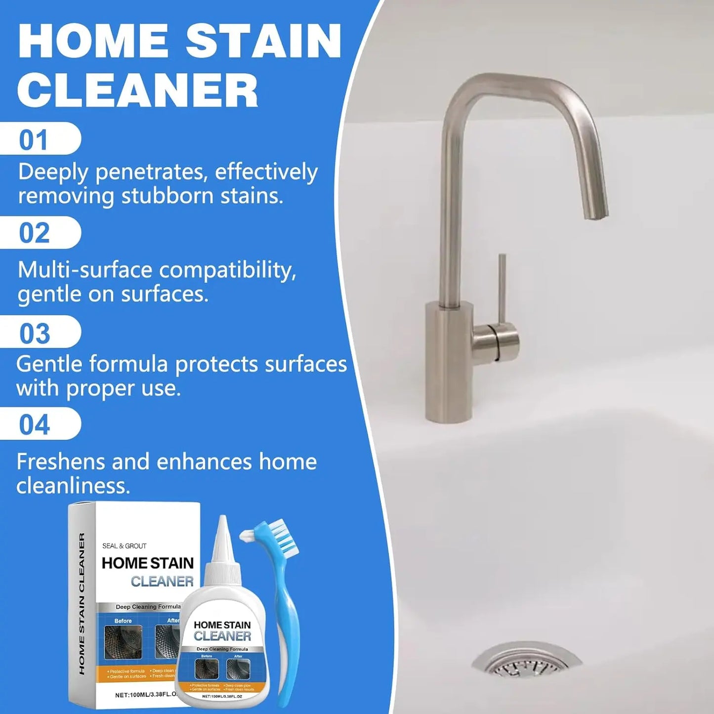 Say Goodbye to Stubborn Mold!  Miracle Mold Remover Gel Free with Scrub Brush