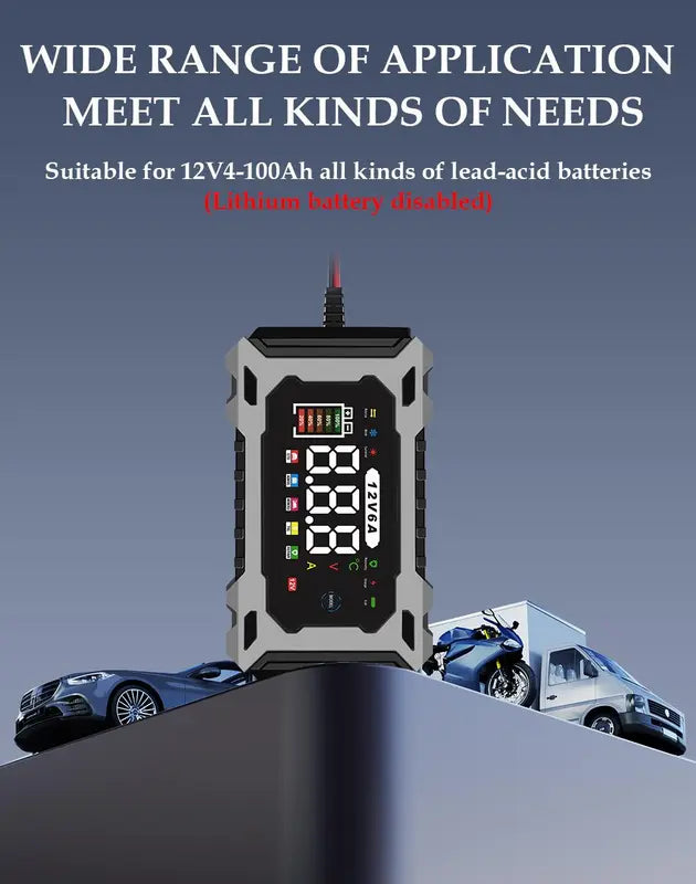 12V6A Plug-in Intelligent Lead Acid Battery Charger & Maintainer