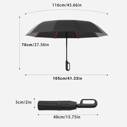 ☔Portable Automatic Folding Umbrella-Windproof Waterproof with Loop Buckle