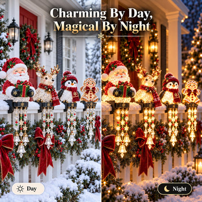 💯🎄 Christmas Porch Railing Lights – 4 Festive Character Designs