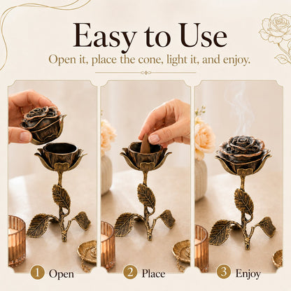 🔥LAST DAY 50% OFF - 🌹💕Vintage Rose Incense Burner