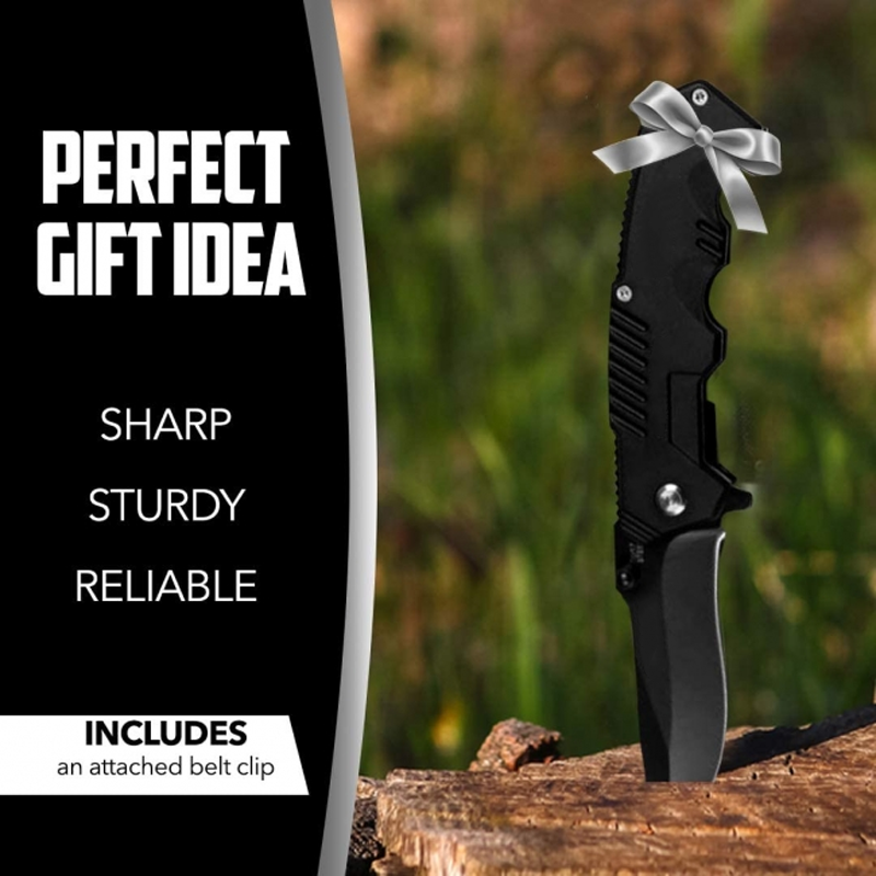 Durable Steel, Compact Power – Your Ultimate Outdoor Folding Knife!