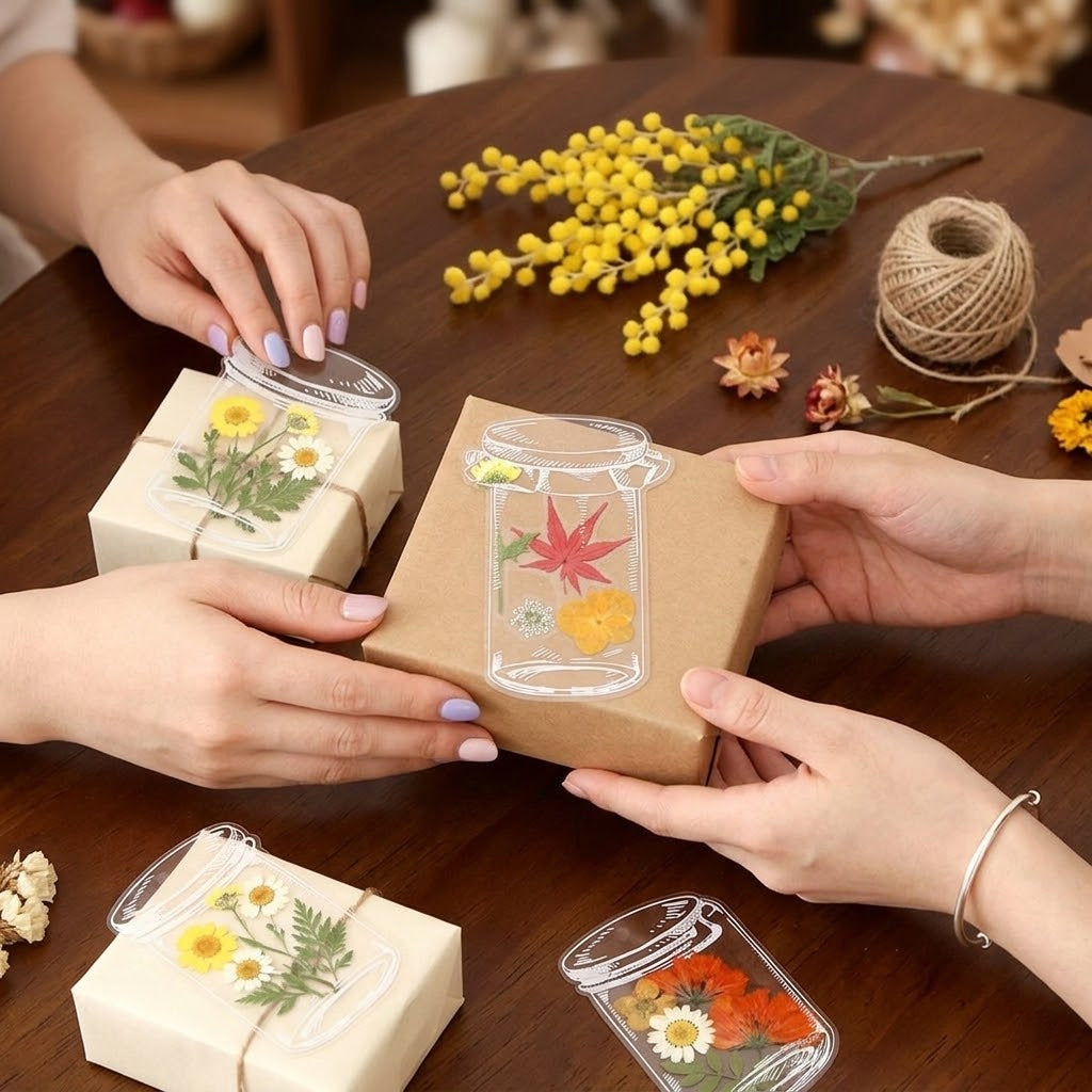 💐🌷20pcs Transparent Dried Flower Bookmarks-DIY Gifts Bookmarks