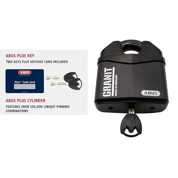 ABUS 37/80 Granit High Security Padlock - Hidden Closed Shackle Hardened Steel Lock