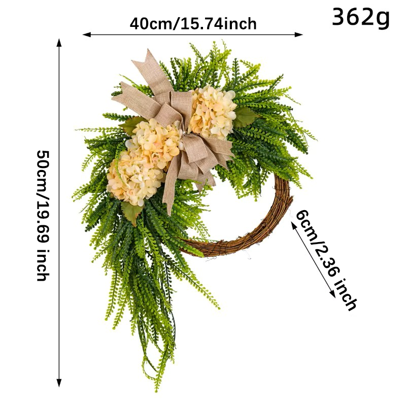 Handcrafted Rustic Hydrangea Wreath – Cozy & Inviting Decor