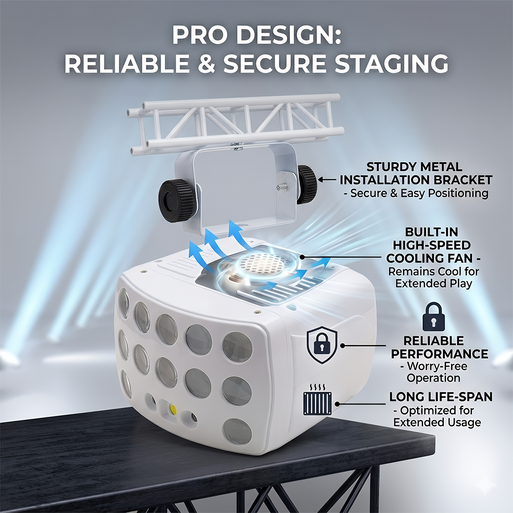 3-in-1 DJ Party Lights – RGBW Derby Beam, Sound Activated + Remote 🎶✨