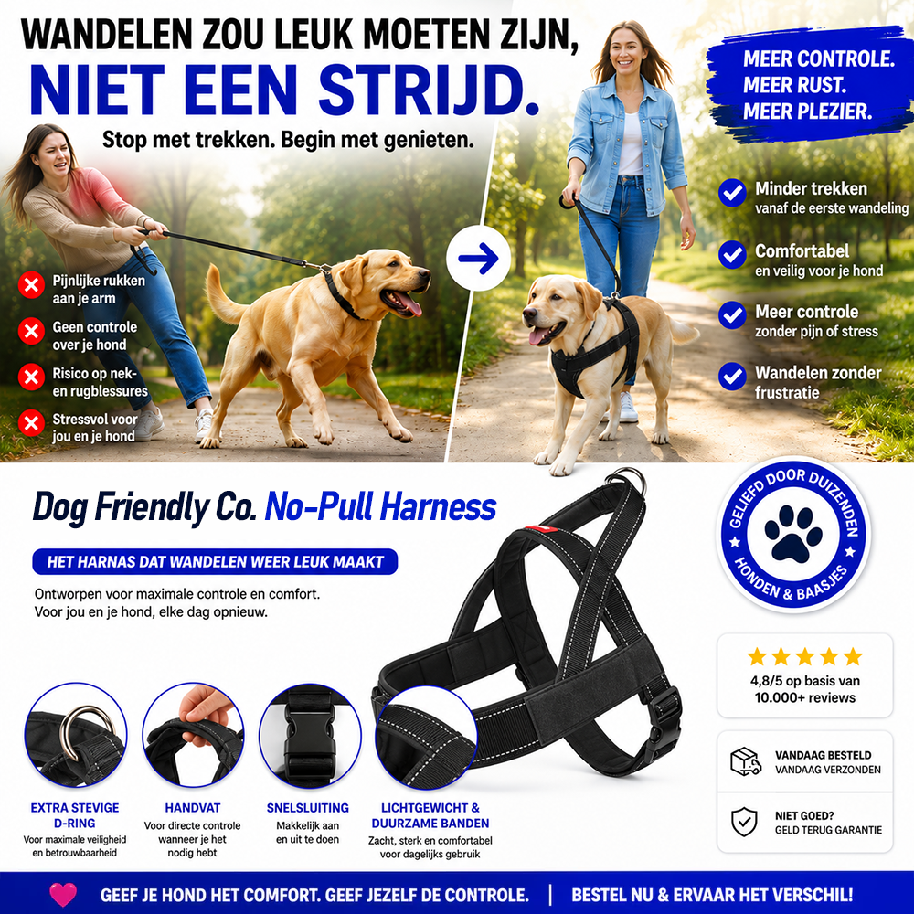 🐾 Dog Friendly Co. Harness– Safe, Secure & Ultra-Comfortable Fit for All Dogs