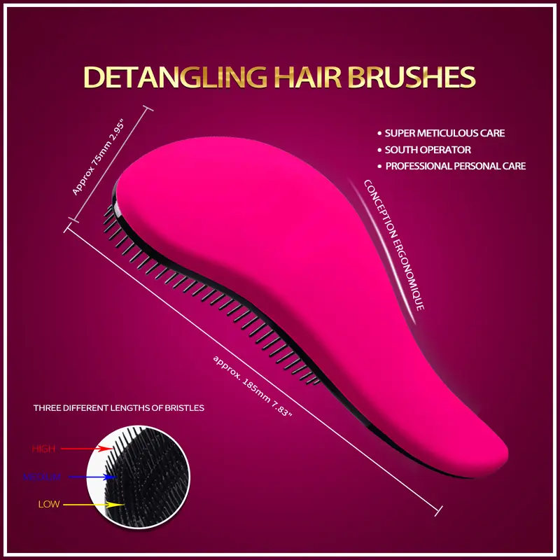 🪮💆2 Count Detangling Brush - Use in Wet and Dry Hair