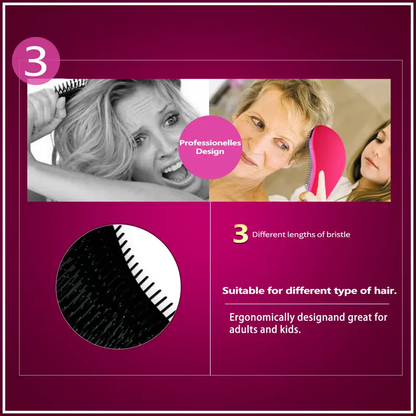 🪮💆2 Count Detangling Brush - Use in Wet and Dry Hair