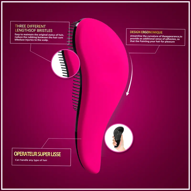 🪮💆2 Count Detangling Brush - Use in Wet and Dry Hair