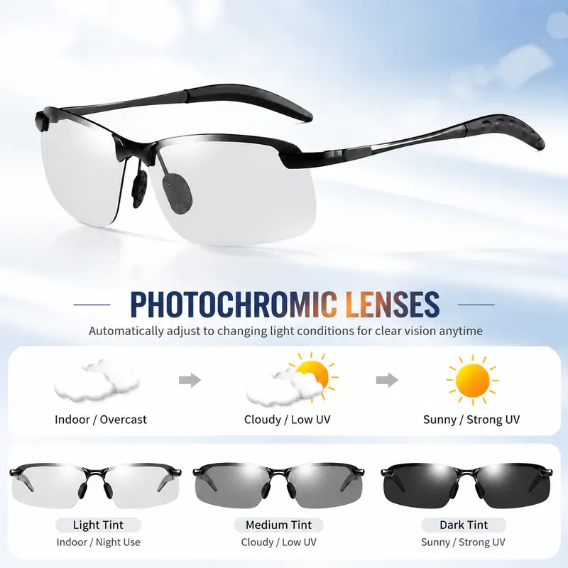🕶️🌓Unisex Fashion Polarized Sunglasses, UV400 Anti Blue Light Sun Glasses for Photography Hiking Beach Outdoor
