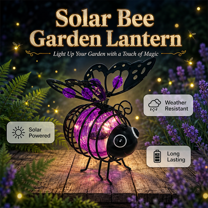 🌙🍃🪴 LIMITED-TIME 50% OFF! Hanging Solar Bee Light | Warm Amber Glow🌞🌜
