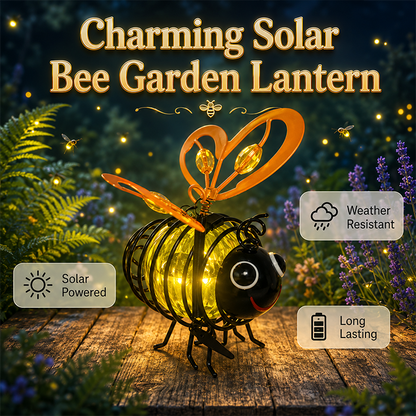 🌙🍃🪴 LIMITED-TIME 50% OFF! Hanging Solar Bee Light | Warm Amber Glow🌞🌜